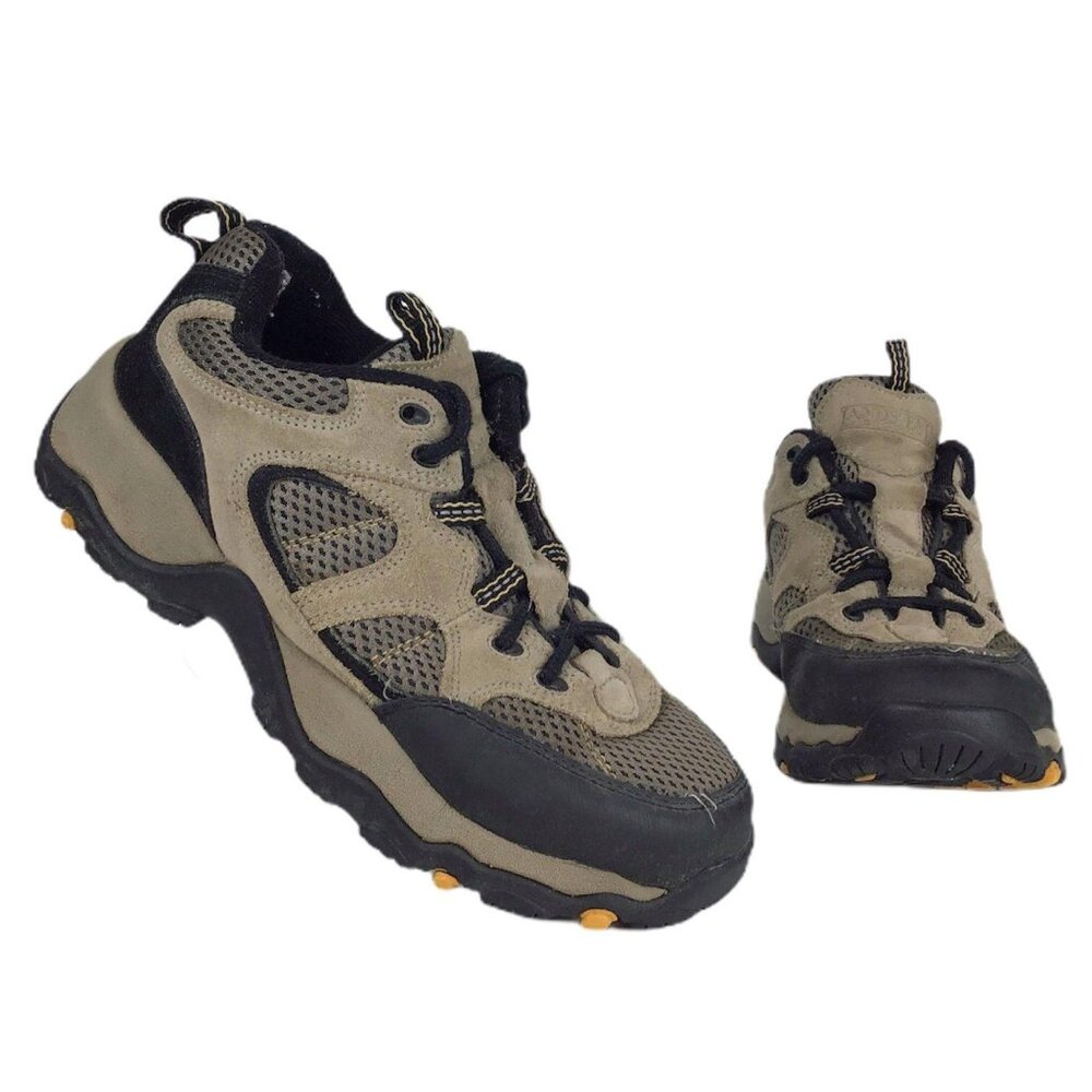 Lands End Womens 7.5M Hiking Shoes Boots Low Top Lace Up Tan Black 79771 - Picture 3 of 12